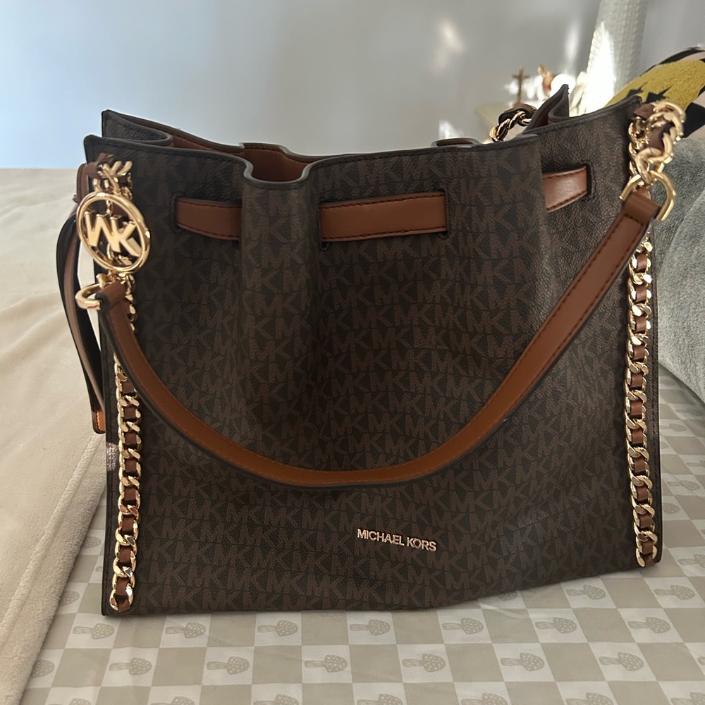 Brown and Gold Women's Bag